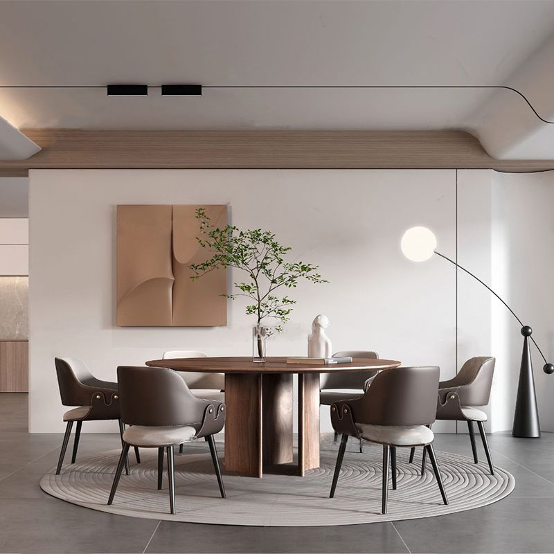 Home Faux Leather Dining Chairs Black Legs Dining Room Chair Clearhalo 'Dining Chairs' 'Dining Tables & Seating' 'dining_chair' 'furn' 'furn_dining_chair' 'Furniture' 'Kitchen & Dining Furniture' 1200x1200_bf192484-619b-4ea9-89aa-fc71c490c5e8