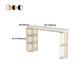 Glam Marble Bar Table with Specialty Table Top Gold Double Pedestal Table - 42" H Clearhalo 'Bar Furniture' 'Bar Tables' 'bar_tables' 'furn' 'furn_bar_tables' 'Furniture' 'furniture_bar_tables' 'Kitchen & Dining Furniture' 1200x1200_bf19b604-b756-46bd-a414-92a2a3b22e21