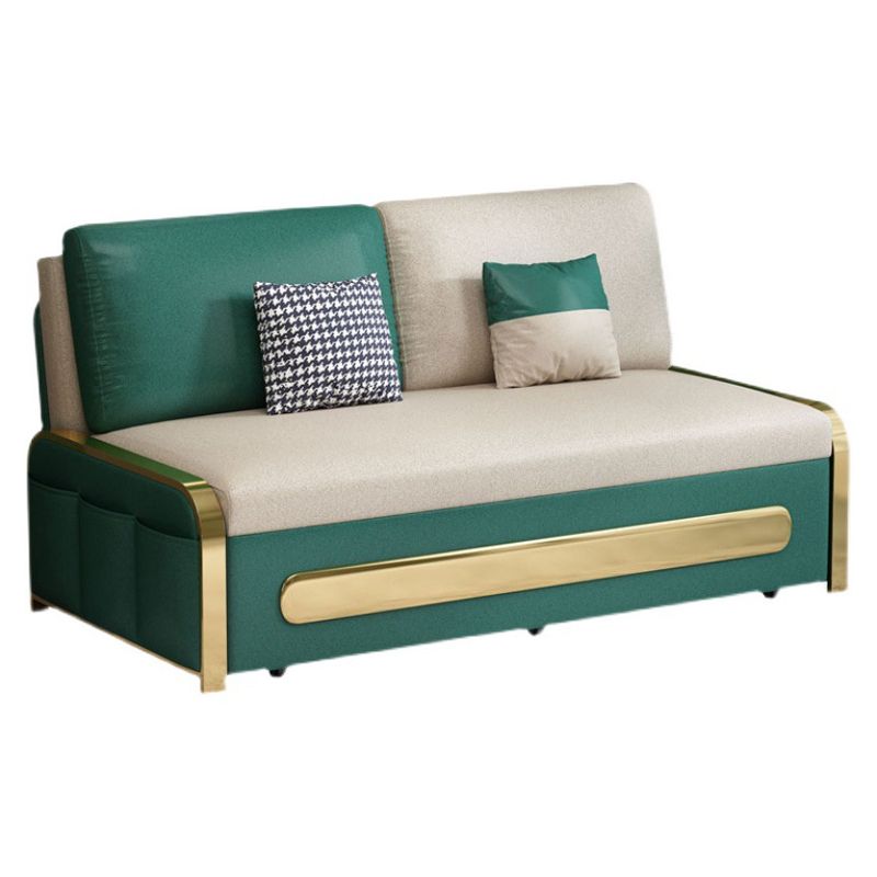 Sofá de durmiente de cuero sin sofá de 30.70 "de ancho de cuero con faux con caja tapizada y de almacenamiento