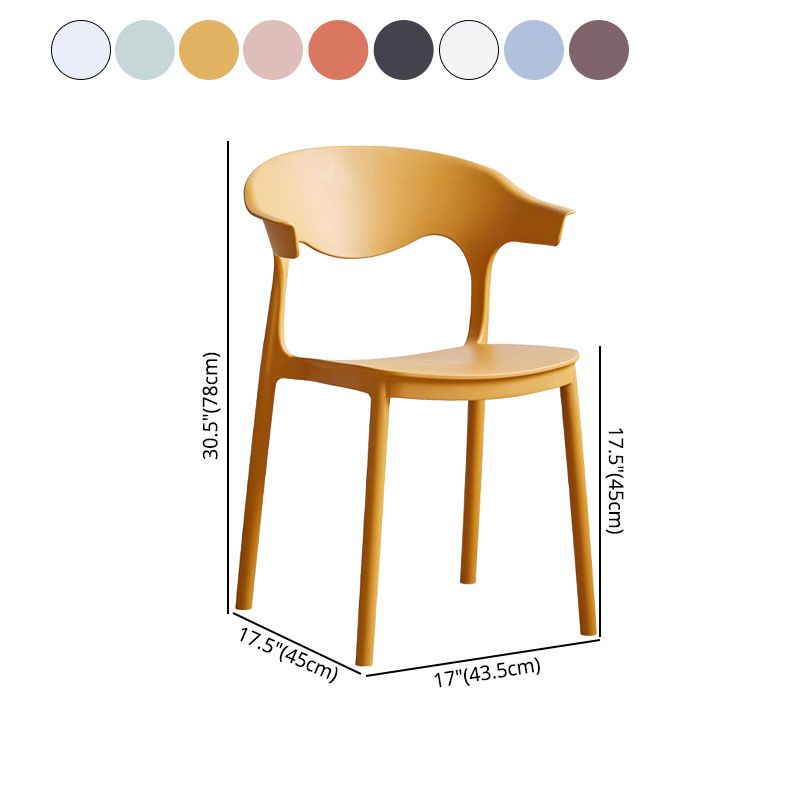 Contemporary Kitchen Stackable Chair Dining Armless Side Chair with Plastic Legs Clearhalo ' kitchen&dining_furn' 'Dining Chairs' 'Dining Tables & Seating' 'dining_chair' 'furn' 'furn_dining_chair' 'Furniture' 'furniture_dining_chair' 'Kitchen & Dining Furniture' 'kitchen' 1200x1200_bf1ad462-57d2-4d22-a654-af64c1086eb4