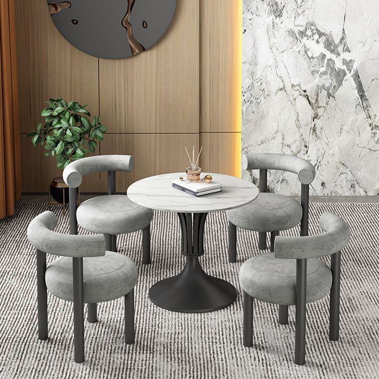 Round Luxury Style Dining Table Fixed Table with Sintered Stone Clearhalo 'Dining Tables & Seating' 'Dining Tables' 'dining_table' 'furn' 'furn_dining_table' 'Furniture' 'furniture_dining_table' 'Kitchen & Dining Furniture' 'kitchen' 'kitchen_dining_table' 1200x1200_bf1c7080-b934-4665-add3-48fa8891fe3d