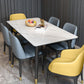 Stone Top Dining Table Modern Rectangle Table with 4 Metal Legs in Black Clearhalo 'Dining Tables & Seating' 'Dining Tables' 'dining_table' 'furn' 'furn_dining_table' 'Furniture' 'furniture_dining_table' 'Kitchen & Dining Furniture' 1200x1200_bf1d8598-3a24-4312-83b9-3b2fd312ef35