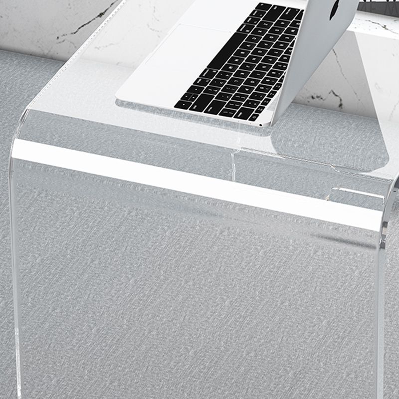 Tavolo da spuntino con estremità laterale acrilica contemporanea in base a slitta