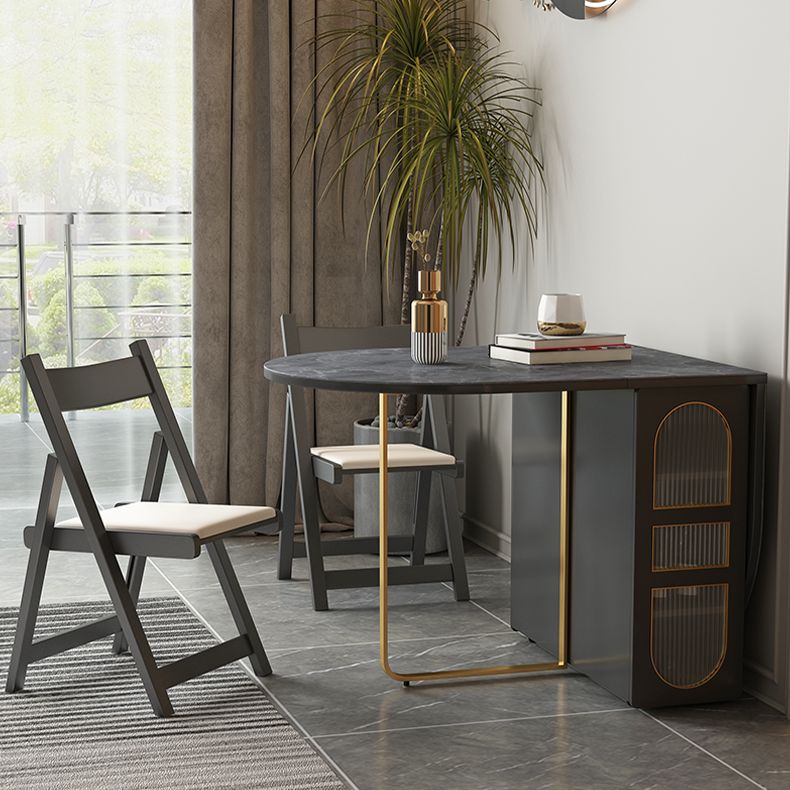 59'' Foldable Sintered Stone Top Dining Table Modern Oval Table with Storage Trestle Base Clearhalo ' dining_table' 'Dining Tables & Seating' 'Dining Tables' 'furn' 'furn_dining_table' 'Furniture' 'furniture_dining_table' 'Kitchen & Dining Furniture' 'kitchen&dining_furn' 'kitchen' 'kitchen_dining_table' 1200x1200_bf1d9dd3-2759-413b-aa93-d8a7f20c53e4