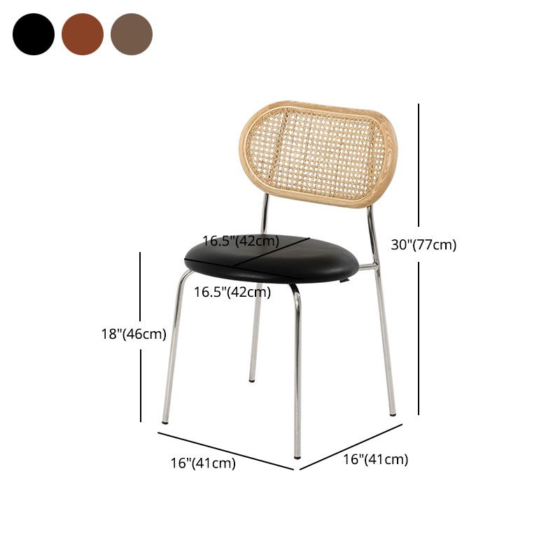 Industrial Style PU Leather Dining Chairs Open Back Dining Side Chair Clearhalo 'Dining Chairs' 'Dining Tables & Seating' 'dining_chair' 'furn' 'furn_dining_chair' 'Furniture' 'furniture_dining_chair' 'Kitchen & Dining Furniture' 1200x1200_bf1dad21-7208-41d3-816b-c338ad3013d2