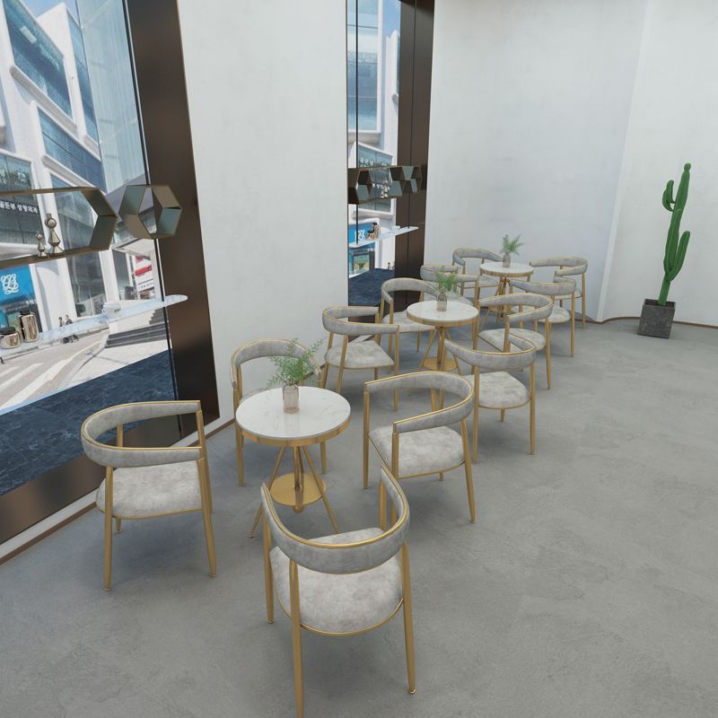 Glam Metal Dining Room Chair Armless Velvet Dining Side Chairs for Home Use Clearhalo ' kitchen&dining_furn' 'Dining Chairs' 'Dining Tables & Seating' 'dining_chair' 'furn' 'furn_dining_chair' 'Furniture' 'furniture_dining_chair' 'Kitchen & Dining Furniture' 'kitchen' 1200x1200_bf1e12ed-0741-4009-9f94-8a7c81801107