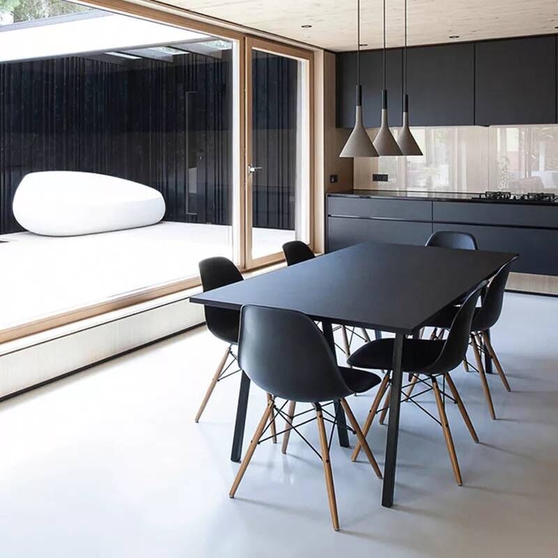 Simple Standard Sintered Stone Top Dining Table Rectangle Shape Dining Table with 6 Legs Base Clearhalo ' dining_table' 'Dining Tables & Seating' 'Dining Tables' 'furn' 'furn_dining_table' 'Furniture' 'furniture_dining_table' 'Kitchen & Dining Furniture' 'kitchen&dining_furn' 'kitchen' 'kitchen_dining_table' 1200x1200_bf210655-a049-468e-b0f0-3f14febf7dae