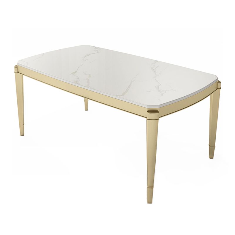 Traditional Luxury Dining Table Rectangle Sintered Stone 4 Legs Table with Wooden Base Clearhalo ' dining_table' 'Dining Tables & Seating' 'Dining Tables' 'furn' 'furn_dining_table' 'Furniture' 'furniture_dining_table' 'Kitchen & Dining Furniture' 'kitchen&dining_furn' 'kitchen' 'kitchen_dining_table' 1200x1200_bf21152a-6411-46a9-b35d-33ab609745d7