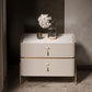 2-drawer Nightstand Contemporary Stone Night Table ,19.7" Tall Clearhalo 'Bedroom Furniture' 'furn' 'furn_night_stand' 'Furniture' 'night_stand' 'Nightstands' 1200x1200_bf211acd-5f32-43f6-8dfe-efc87e8c67d8