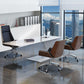Contemporary Leather Executive Chair Swivel with Wheels Office Chair