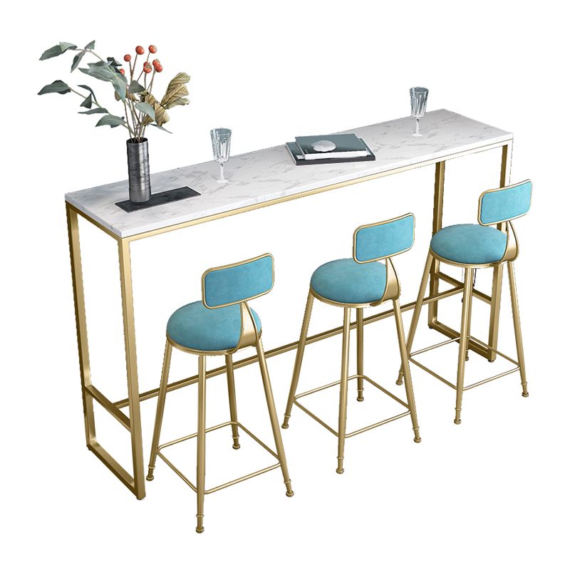 Metal Rectangular Table Modern Style Home Minimalist Bar Table Clearhalo 'Bar Furniture' 'Bar Tables' 'bar_tables' 'furn' 'furn_bar_tables' 'Furniture' 'Kitchen & Dining Furniture' 1200x1200_bf217565-4fc7-4cbc-a8db-c264e983f3de