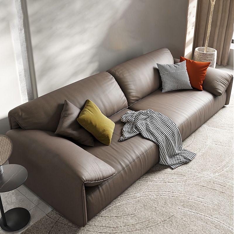 Hedendaagse faux lederen bankkussen bovenarmbank met 4 kussens