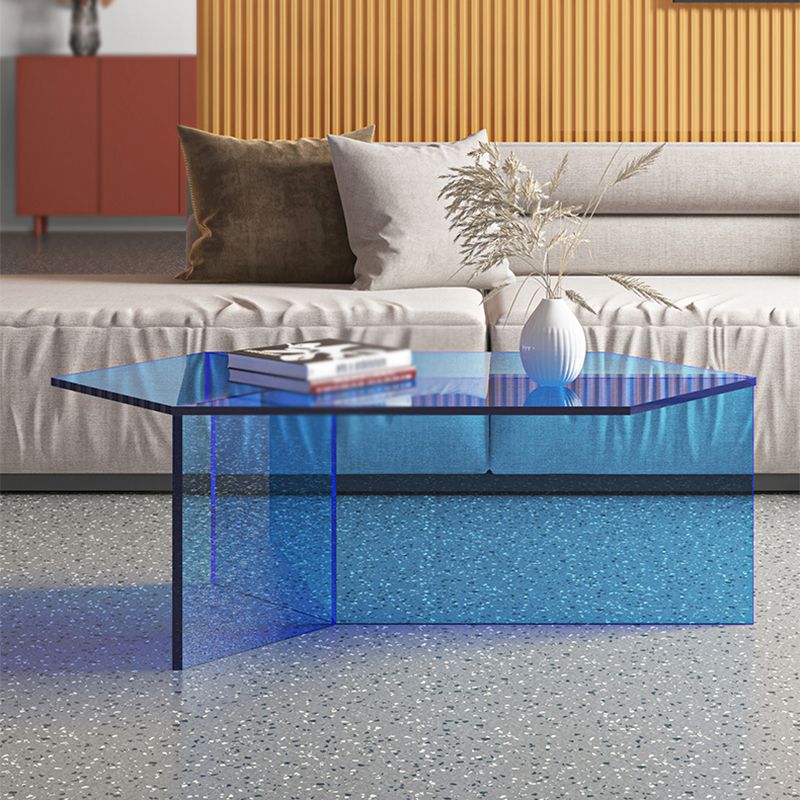 1 Single Modern Plastic Coffee Table with Three Legs for Living Room