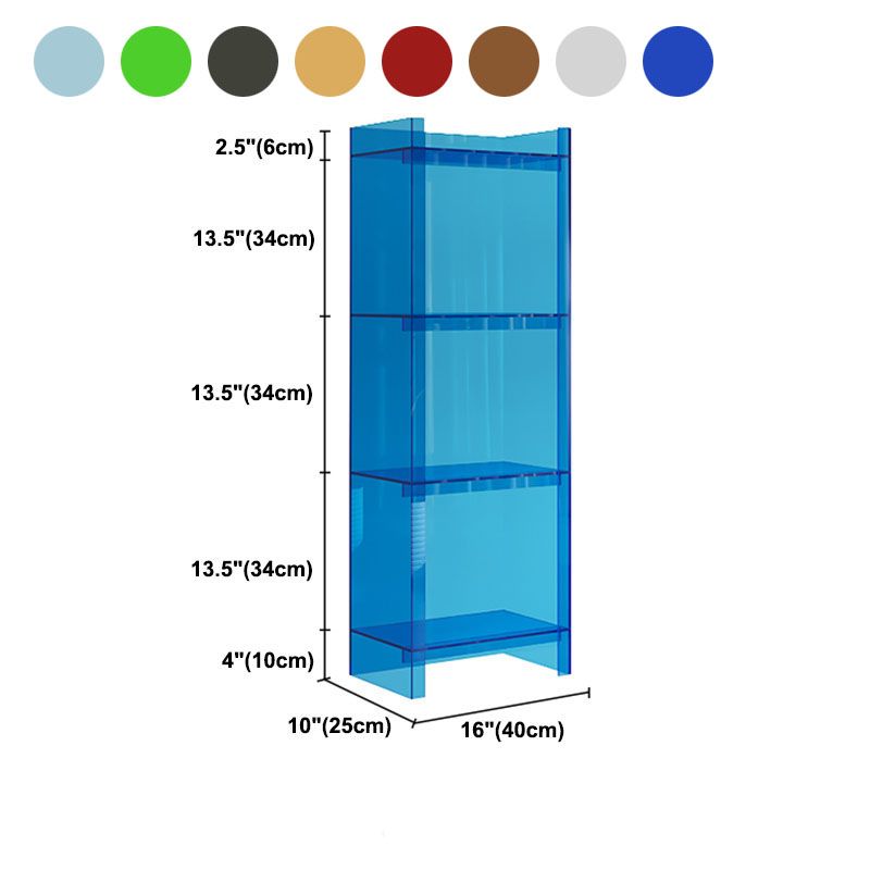 9.84"W Bookshelf Acrylic Closed Back Glam Style Bookcase for Office and Study Room Clearhalo 'Bookcases' 'furn' 'furn_bookcases' 'Furniture' 'furniture_bookcases' 'kitchen' 'kitchen_bookcases' 'Living Room Furniture' 'Office Furniture' 1200x1200_bf23549f-be57-4e70-9e10-9438f14a6689