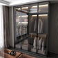 Black Manufactured Wood Cabinet with Glass Doors Modern Storage Cabinet Clearhalo 'Armoires & Wardrobes' 'armoires_wardrobes' 'Bedroom Furniture' 'furn' 'furn_armoires_wardrobes' 'Furniture' 1200x1200_bf238717-1966-4a21-a88d-a8abc46b28b2