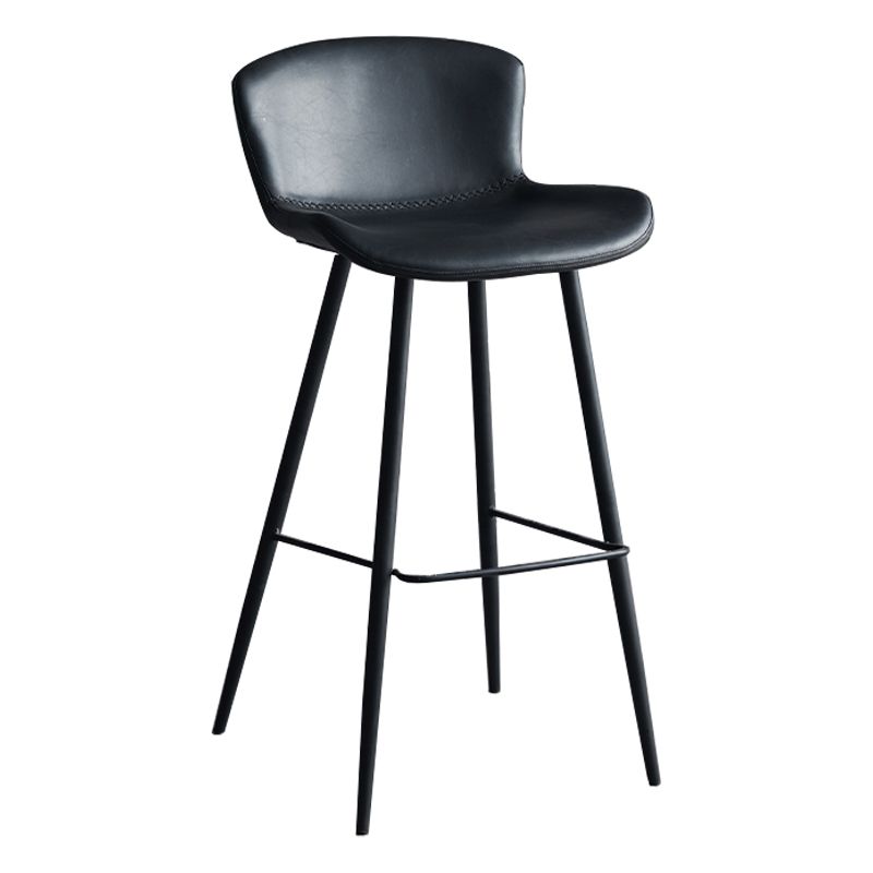 Contemporary Armless Bar Stool Faux Leather Bar Stool for Living Room Clearhalo 'Bar Furniture' 'Bar Stools' 'bar_stools' 'furn' 'furn_bar_stools' 'Furniture' 'Kitchen & Dining Furniture' 1200x1200_bf239a49-6900-4e51-94ec-31f11705437b