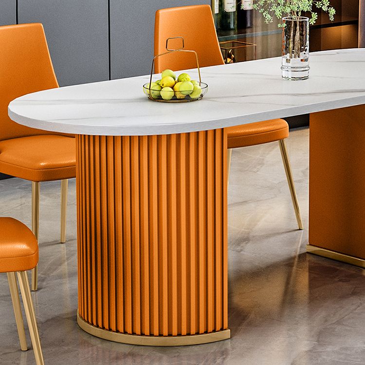 Metal Traditional Luxury Free Form Indoor Table Sintered Stone Table for Kitchen and Dining Room Clearhalo ' dining_table' 'Dining Tables & Seating' 'Dining Tables' 'furn' 'furn_dining_table' 'Furniture' 'furniture_dining_table' 'Kitchen & Dining Furniture' 'kitchen&dining_furn' 'kitchen' 'kitchen_dining_table' 1200x1200_bf239ccd-e9a8-4410-b901-845feae1aa5d