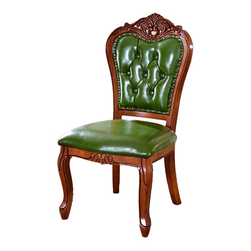 Victorian Armless Dining Chairs Leather Upholstered Side Chairs (Set of 2) Clearhalo ' kitchen&dining_furn' 'Dining Chairs' 'Dining Tables & Seating' 'dining_chair' 'furn' 'furn_dining_chair' 'Furniture' 'furniture_dining_chair' 'Kitchen & Dining Furniture' 'kitchen' 1200x1200_bf23db74-84d0-47e0-9c8e-e77e0928efcf