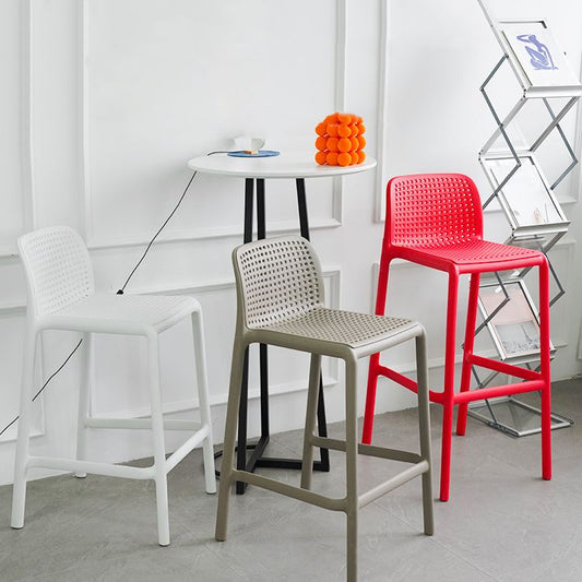 Scandinavian Plastic Dining Room Armless Stool Low Back Bar Stool for Kitchen Clearhalo 'Bar Furniture' 'Bar Stools' 'bar_stools' 'furniture_bar_stools' 'Kitchen & Dining Furniture' 'kitchen&dining_furn' 'kitchen' 'kitchen_furn' Furniture' 1200x1200_bf242ade-e883-433a-be36-cb5cc93fea7f