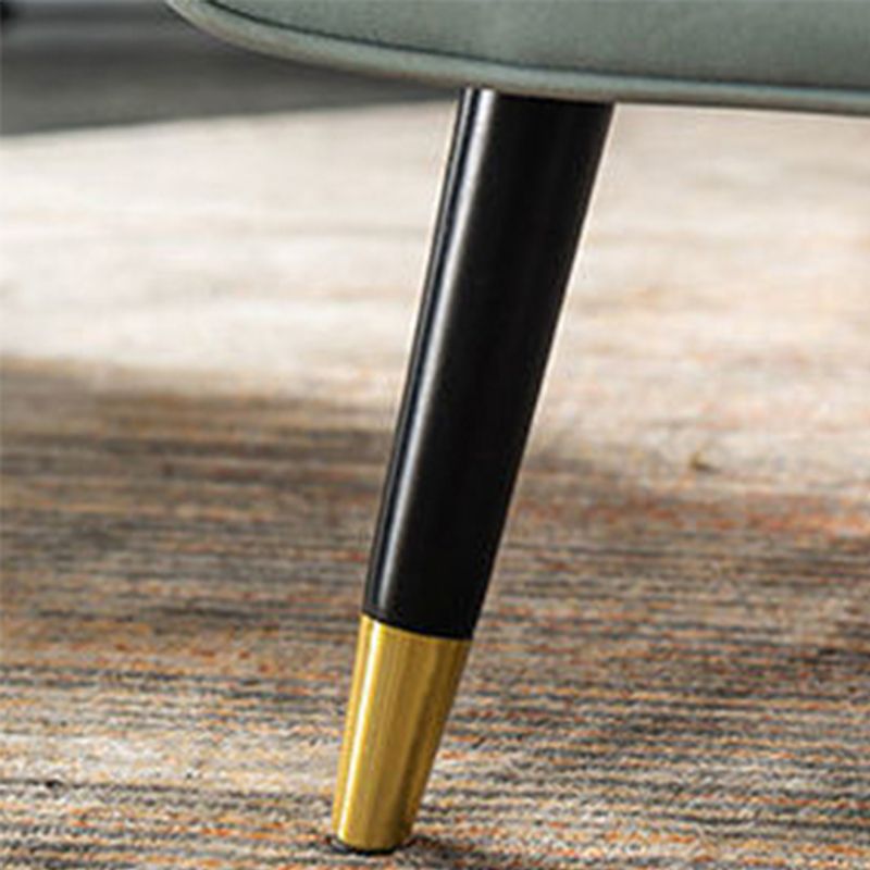 Contemporary Bonded Leather Ottoman Set Flared Arms Accent Room Chair