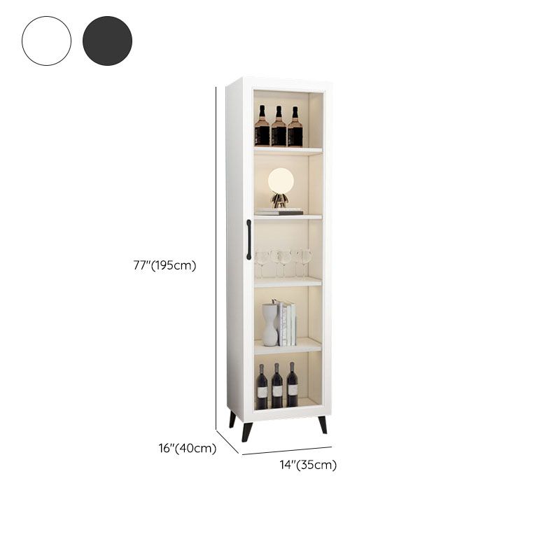 Contemporary Display Stand Faux Wood Glass Doors Storage Cabinet with Door Clearhalo 'Display & China Cabinets' 'display_china_cabinets' 'furn' 'furn_display_china_cabinets' 'Furniture' 'Kitchen & Dining Furniture' 1200x1200_bf246d9f-30e1-4ef3-8b78-6c0917e5f42c