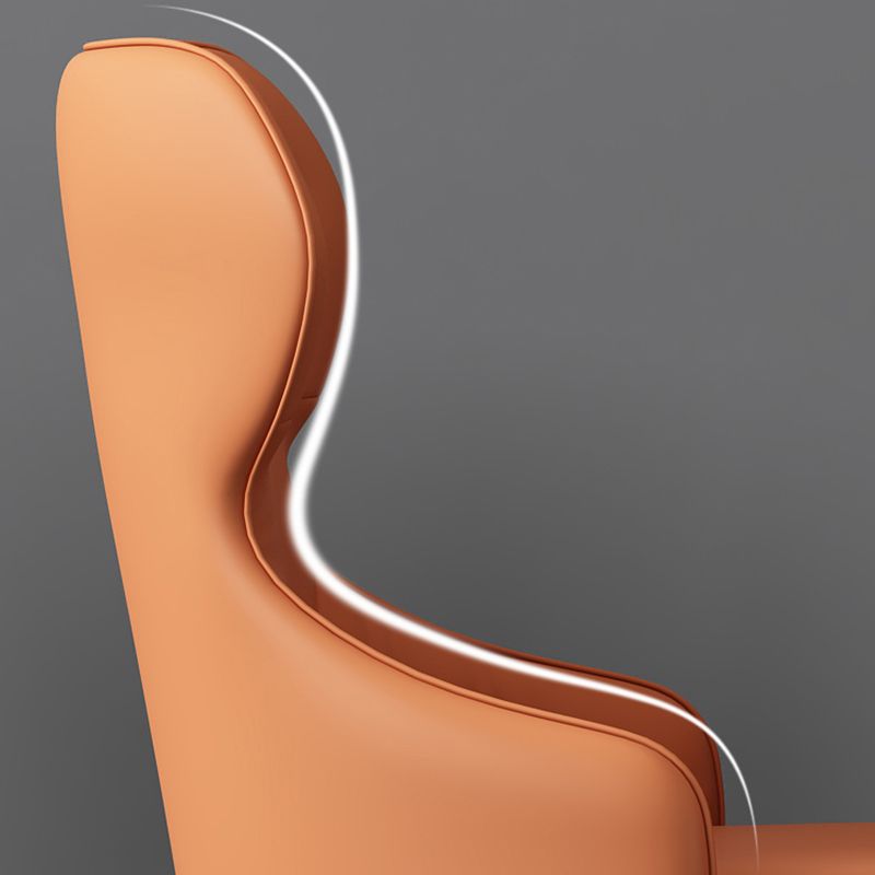 Industrial Style Arm Chair Faux Leather Wingback Chair for Living Room