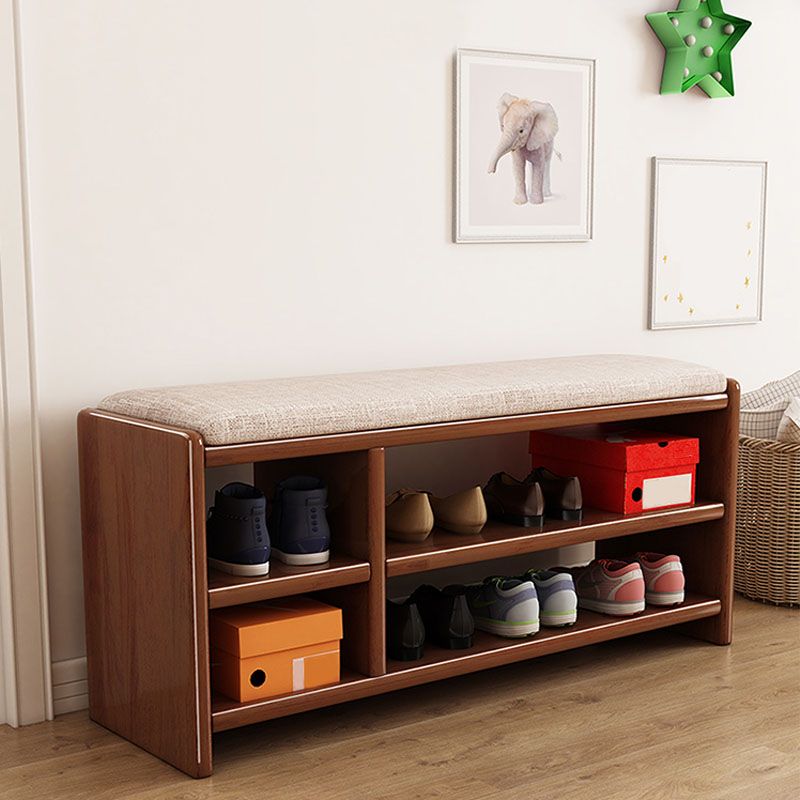 Banca di ingresso industriale da 11,7 pollici in panca in legno massiccio con imbottito