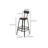 Industrial Bar Table Set  1/5/9 Pieces Rectangle Wood Counter Table with Stools for Bar