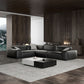 Black Genuine Leather Sectionals 30.7" H Square Arm Sectional Sofa Set Clearhalo 'furn' 'furn_sectionals' 'Furniture' 'Living Room Furniture' 'Sectionals' 1200x1200_bf256f62-29ed-4d83-9cc2-a4290b999caa