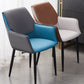 Contemporary Arm Chair Matte Finish Leather Curved Parsons Chair for Dining Room Clearhalo ' kitchen&dining_furn' 'Dining Chairs' 'Dining Tables & Seating' 'dining_chair' 'Furniture' 'furniture_dining_chair' 'Kitchen & Dining Furniture' 'kitchen' 1200x1200_bf25fba5-eeee-432a-bf47-529c866bb340