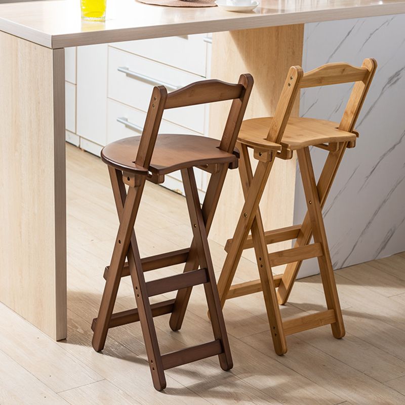 Folding Wood Counter-height Stool Round Low Back Modern Arm Less Stool Clearhalo 'Bar Furniture' 'Bar Stools' 'bar_stools' 'furn' 'furn_bar_stools' 'furniture_bar_stools' 'Kitchen & Dining Furniture' 'kitchen&dining_furn' 'kitchen' 'kitchen_furn' Furniture' 1200x1200_bf271bc5-d650-498b-a40e-ebd09f158256