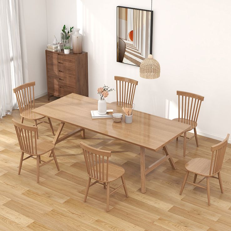 1/2/7 Pcs Pine Wood Modern Dining Room Set with Wooden Table and Chairs Dinette Set Clearhalo 'Dining Room Sets' 'Dining Tables & Seating' 'dining_room_set' 'furn' 'furn_dining_room_set' 'Furniture' 'furniture_dining_room_set' 'Kitchen & Dining Furniture' 'kitchen&dining_furn' 'kitchen' 1200x1200_bf27a84f-6acf-464f-ac86-4fe9befd9a36