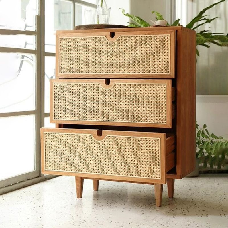 Contemporary Chest Rectangle Wicker&Rattan with Drawer Accent Chest Clearhalo 'Cabinets & Chests' 'cabinets_chests' 'furn' 'furn_cabinets_chests' 'Furniture' 'Living Room Furniture' 1200x1200_bf2886f3-dcc1-4719-97fa-a41d5dbe59bf