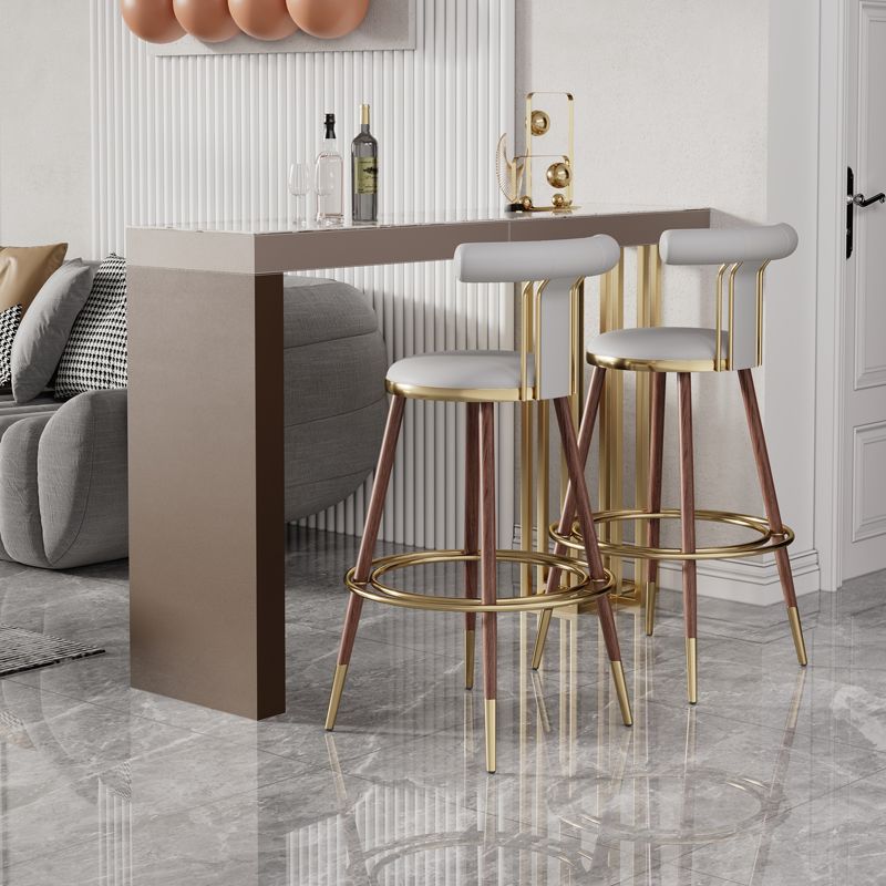 Double Pedestal Pub Height Dining Table Glam Counter Wine Table
