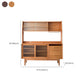 Armadio in legno massiccio Porte di vetro Hutch per sala da pranzo contemporanei