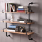 7.9" W Pine Bookcase Wall Mounted Modern Horizontal Book Shelf