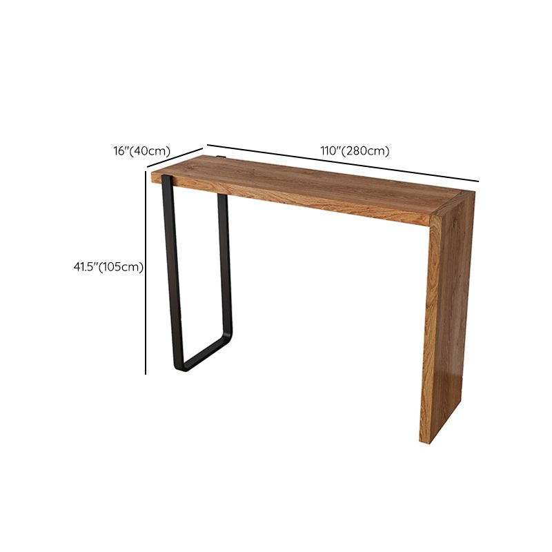 Indoor Contemporary Bar Dining Table Rectangle Shape Pine Wood Bar Table Clearhalo 'Bar Furniture' 'Bar Tables' 'bar_tables' 'furn' 'furn_bar_tables' 'Furniture' 'Kitchen & Dining Furniture' 1200x1200_bf2c829e-64f2-429b-b1e5-e789342ade36