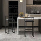 Indoor Modern Upholstered Counter Height Stool Footrest Low Back Bar Stool
