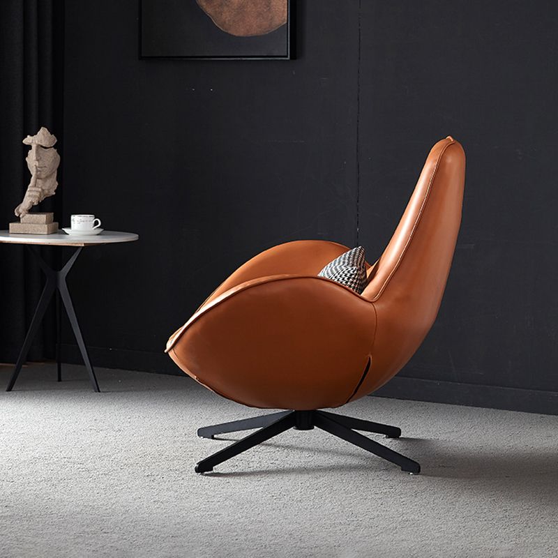 33.46" Wide Tight Back Chair Leather Black 4-Star Base Arm Chair Clearhalo 'Accent Chairs' 'accent_chairs' 'Chairs & Seating' 'furn' 'furn_accent_chairs' 'Furniture' 'Living Room Furniture' 1200x1200_bf2fb82b-cb04-48e5-8f84-797c872d0ffe