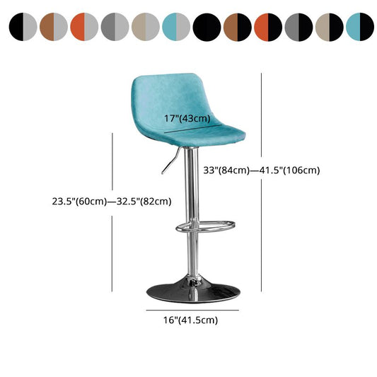 Adjustable Armless Swivel Leather Barstools Nordic Style Counter Stools Clearhalo 'Bar Furniture' 'Bar Stools' 'bar_stools' 'furn' 'furn_bar_stools' 'furniture_bar_stools' 'Kitchen & Dining Furniture' 'kitchen&dining_furn' 'kitchen' 'kitchen_furn' Furniture' 1200x1200_bf2fb926-8b2c-4478-b086-99af5896ced6