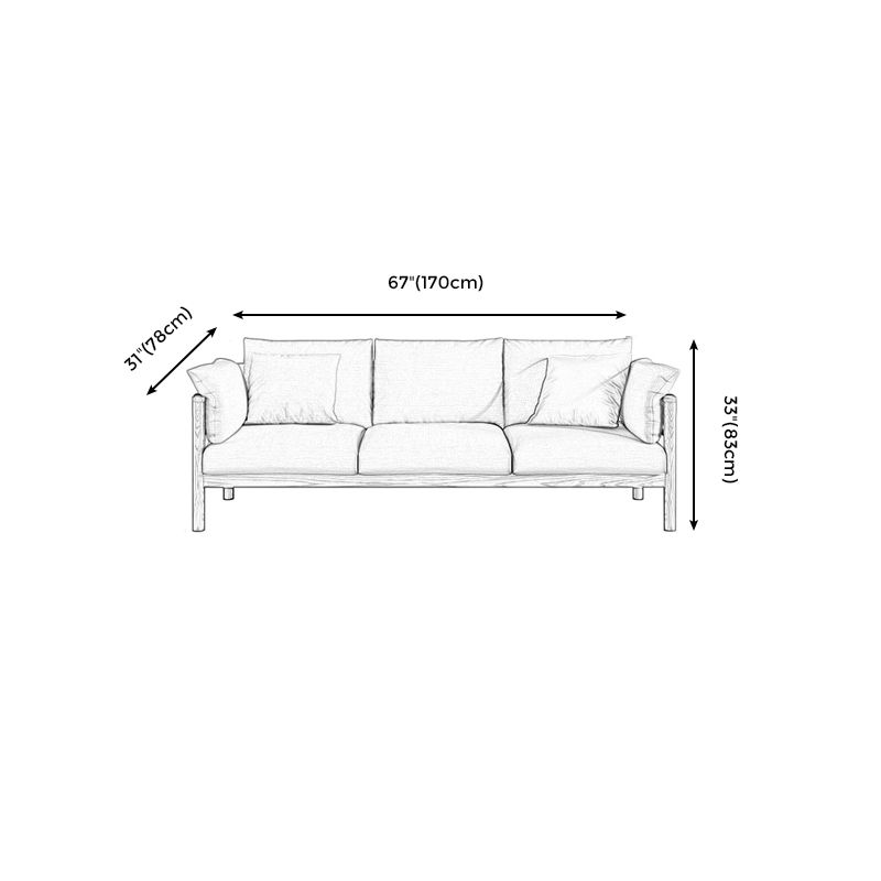 Stationary Cotton 3-seater Settee Living Room Pillow Top Arm Sofa Clearhalo 'furn' 'furn_sofas' 'Furniture' 'furniture_sofas' 'Living Room Furniture' 'Sofa' 'sofas' 1200x1200_bf3105fa-a8a8-488b-baa4-55c8213ad9c2