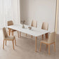 Modern 1/2/4/5/6/7 Pieces Dining Table Set Stone Rectangle Furniture in White