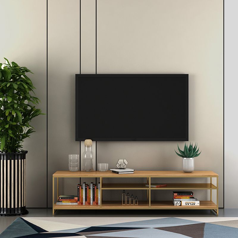 Solid Wood TV Media Console Industrial Media Console TV Stand for Living Room Clearhalo 'furn' 'furn_tv_stands_entertainment_centers' 'Furniture' 'Living Room Furniture' 'TV Stands & Entertainment Centers' 'TV Stands & Media Storage Furniture' 'tv_stands_entertainment_centers' 1200x1200_bf320d78-97a4-46fd-9fed-f50e5554c0cc