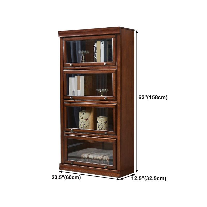 Wooden Closed Back Standard Bookcase Contemporary Cabinet Included Bookshelf Clearhalo 'Bookcases' 'furn' 'furn_bookcases' 'Furniture' 'furniture_bookcases' 'Office Furniture' 1200x1200_bf33bf2e-2fbe-464e-881d-1d6f652d6d10