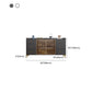 Contemporary Style Buffet Table Wood Side Board with Cabinets and Drawers