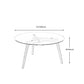 13.7/17.7 "H HOUTEN BASE BASE 3 LEGEN GLASE TOP Ronde salontafel voor appartement