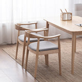 Contemporary Solid Wood Dining Room Chair Open Back Dining Side Chair with Armrest Clearhalo ' kitchen&dining_furn' 'Dining Chairs' 'Dining Tables & Seating' 'dining_chair' 'furn' 'furn_dining_chair' 'Furniture' 'furniture_dining_chair' 'Kitchen & Dining Furniture' 'kitchen' 1200x1200_bf36961a-a848-4e26-bb32-6e514c853a18