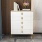 Glam Stone Coffre de rangement blanc 16" de large pour chambre à coucher avec tiroirs