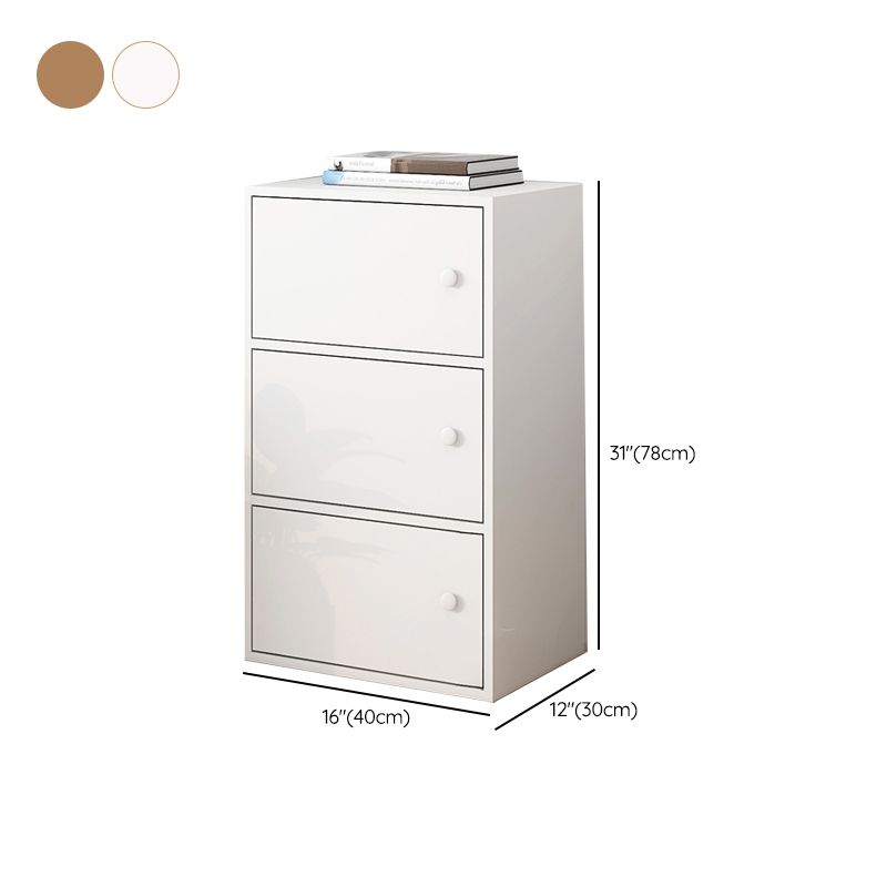 Armoire de rangement rectangulaire minimaliste avec portes en bois