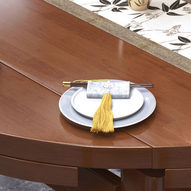 Contemporary Solid Wood Extendable Table Round Standard Dining Table for Kitchen Clearhalo ' dining_table' 'Dining Tables & Seating' 'Dining Tables' 'furn' 'furn_dining_table' 'Furniture' 'furniture_dining_table' 'Kitchen & Dining Furniture' 'kitchen&dining_furn' 'kitchen' 'kitchen_dining_table' 1200x1200_bf386f47-c4c3-4362-8d93-efb3bc124407